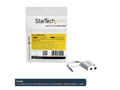 STARTECH 3.5mm Headset Splitter