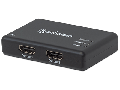 MANHATTAN 4K 2-Port HDMI-Splitter 4K@30Hz Netzteil schwarz