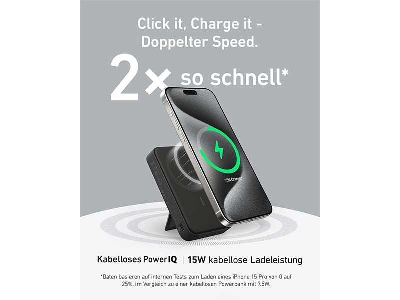 Anker Innovations 633 Magnetic Wireless PowerBank 10000mAh black