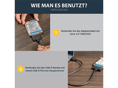 STARTECH.COM USB3S2SAT3CB, Kabel & Adapter Kabel - SATA  (BILD5)