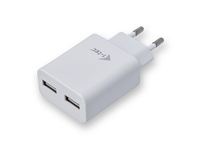 I-TEC Netzladegeraet USB 2 Port 2,4A - CHARGER2A4W