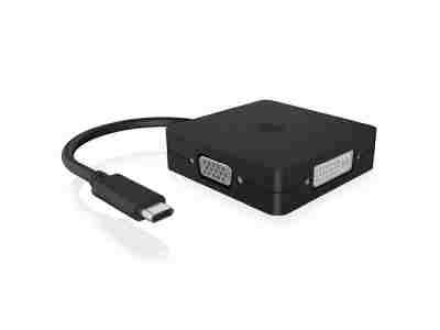 Adapter IcyBox 4in1 Video Adapter USB-C -> VGA/HDMI/DVI-D - IB-DK1104-C