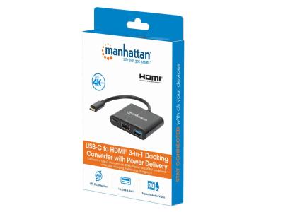 MH 3-in-1 Dock HDMI USB-A USB-C PD, MANHATTAN 130622 130622 (BILD3)