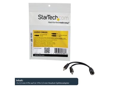STARTECH 3,5mm Audio Klinke Y Kabel, STARTECH.COM MUYHSFMM (BILD3)