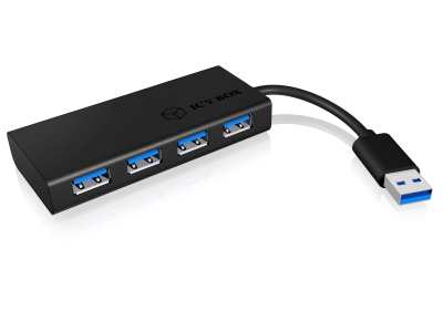 Hub 4-Port IcyBox USB 3.0 IB-AC6104-B Aluminium Gehäuse (b) retail - IB-AC6104-B