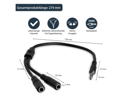 STARTECH 3.5mm Klinken Headset Adapter, STARTECH.COM MUYHSMFF (BILD2)