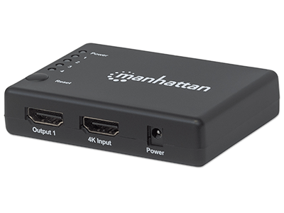 MANHATTAN 4K 4-Port HDMI-Splitter 4K@30Hz Netzteil schwarz