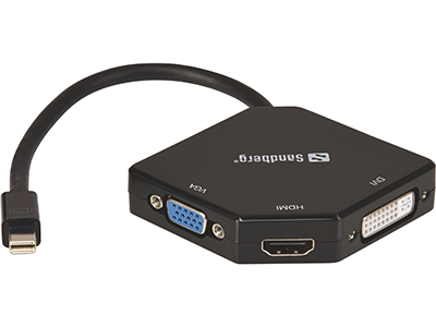 SANDBERG Adapter MiniDP-HDMI+DVI+VGA - 509-12