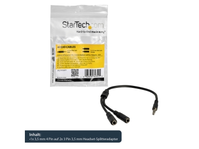 STARTECH 3.5mm Klinken Headset Adapter, STARTECH.COM MUYHSMFF (BILD6)