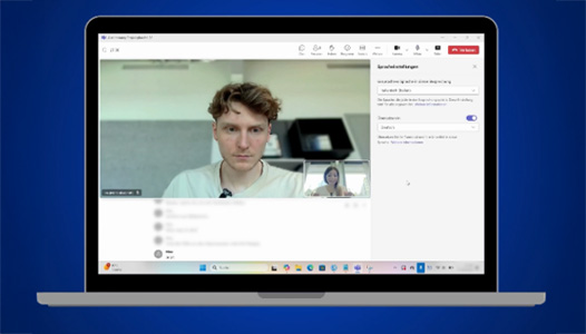Bildschirm mit Videochat