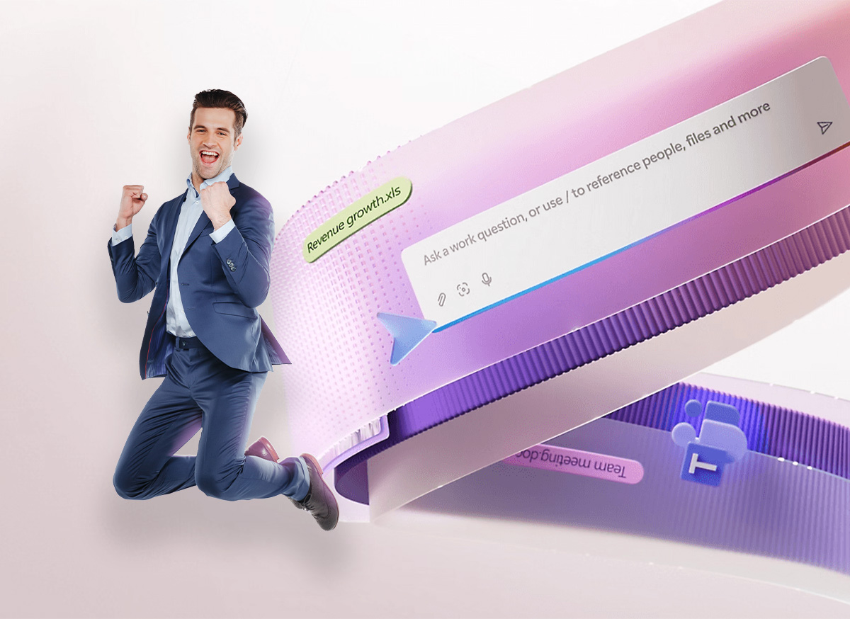 Ein Mann springt vor Freude