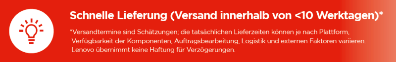 Schnelle Lieferung (Versand innerhalb von <10 Werktagen)