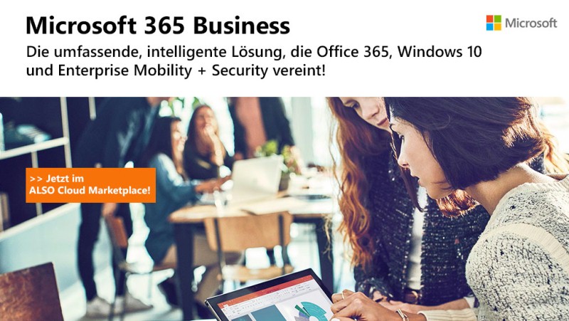 Microsoft 365 Business am ALSO Cloud Marketplace 