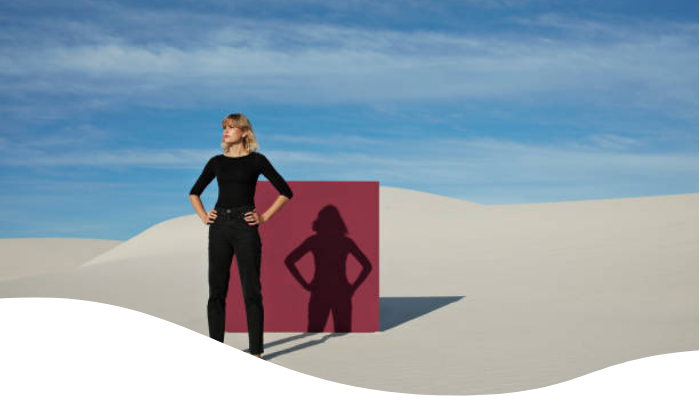 Woman in desert