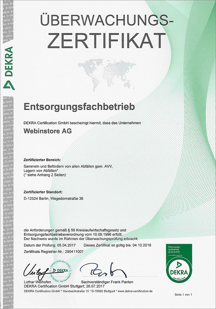 DEKRA Entsorgungsfachbetrieb