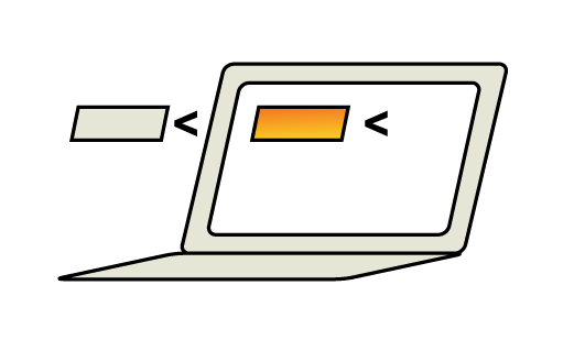 illustration of logo switching
