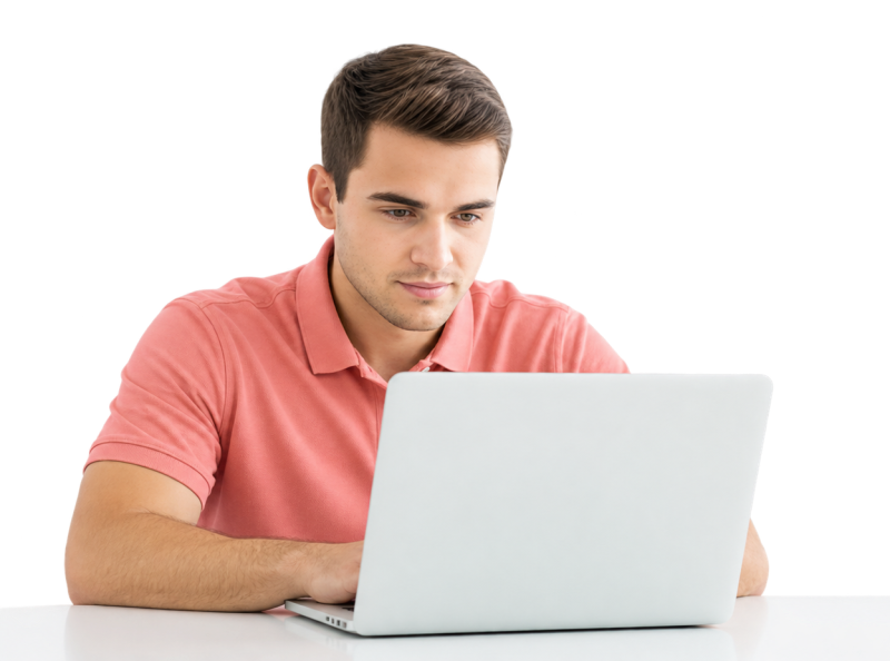 Engineer using tablet to check augmented reality solution